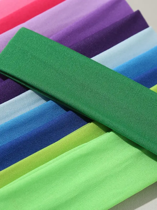 Solid Color Hair Band (18pcs), Sporty Elastic Hair Band for Ponytails, Ponytail Hair Accessories for Women & Girls, Minimalist Headwear Suitable for Sports Outdoors Yoga Thick Hair Hairstyles 5