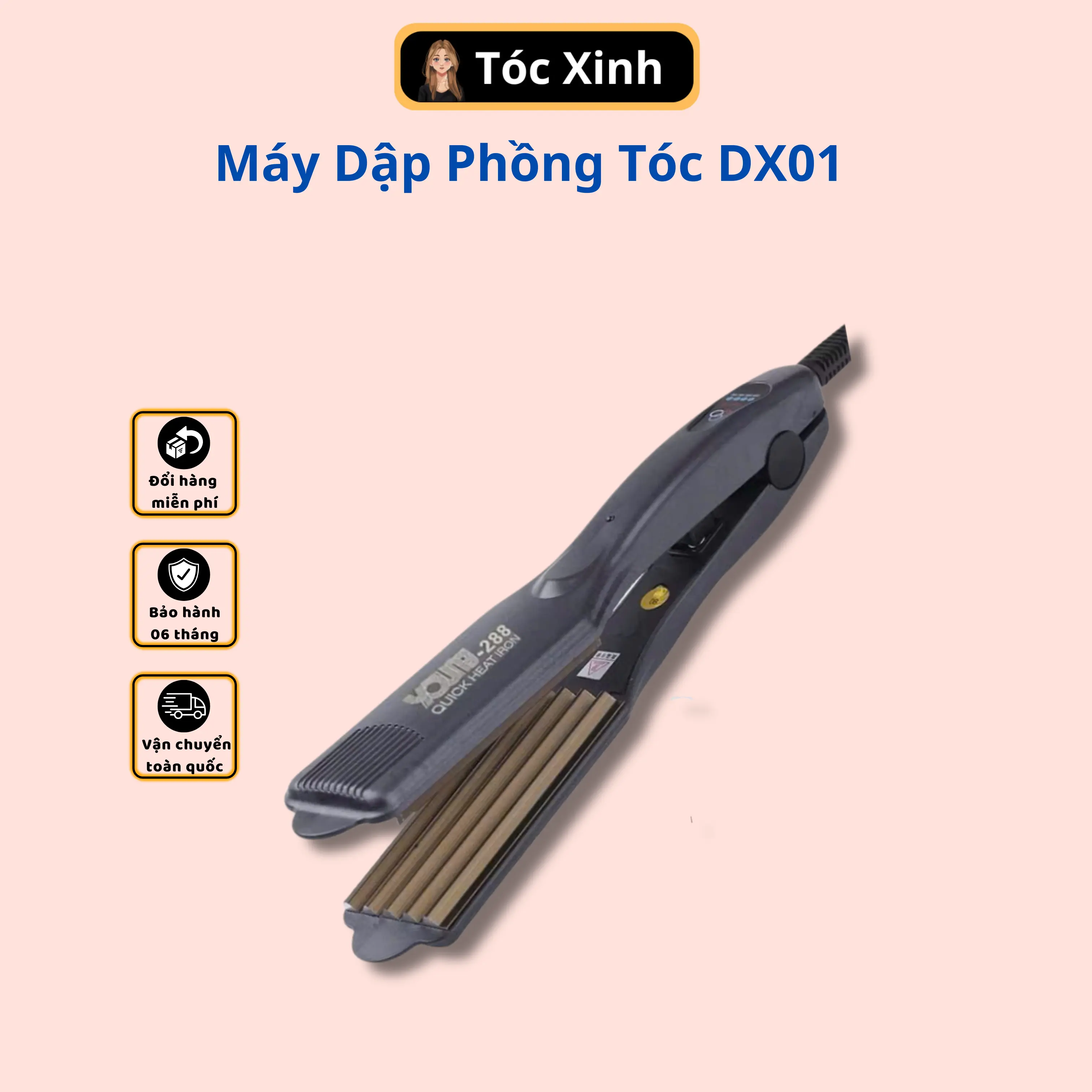 Máy Bấm Dập Xù - Dập Phồng Chân Tóc - Tóc Xinh 99 Chân Ngang  DX01
