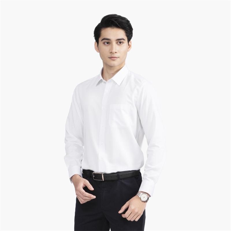  SALE ÁO SƠ MI DÀI TAY NAM ARISTINO TRẮNG DÁNG REGULAR FIT ALSL25-ALSR28 