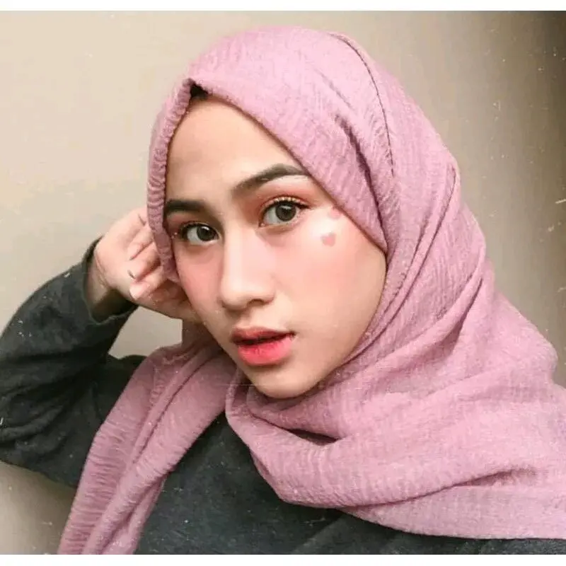 (FREE POUCH) Pashmina Crinkle Premium / Pashmina Kusut Premium Termurah / Pashmina Crinkle Termurah 0