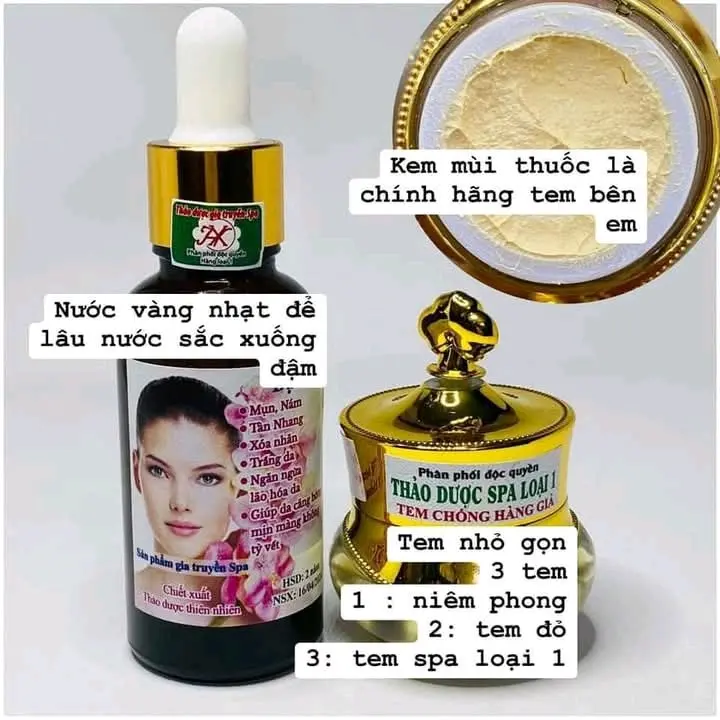 combo tái tạo thảo dược gia truyền bong li ti không sưng không đỏ liệu trình 7 ngày