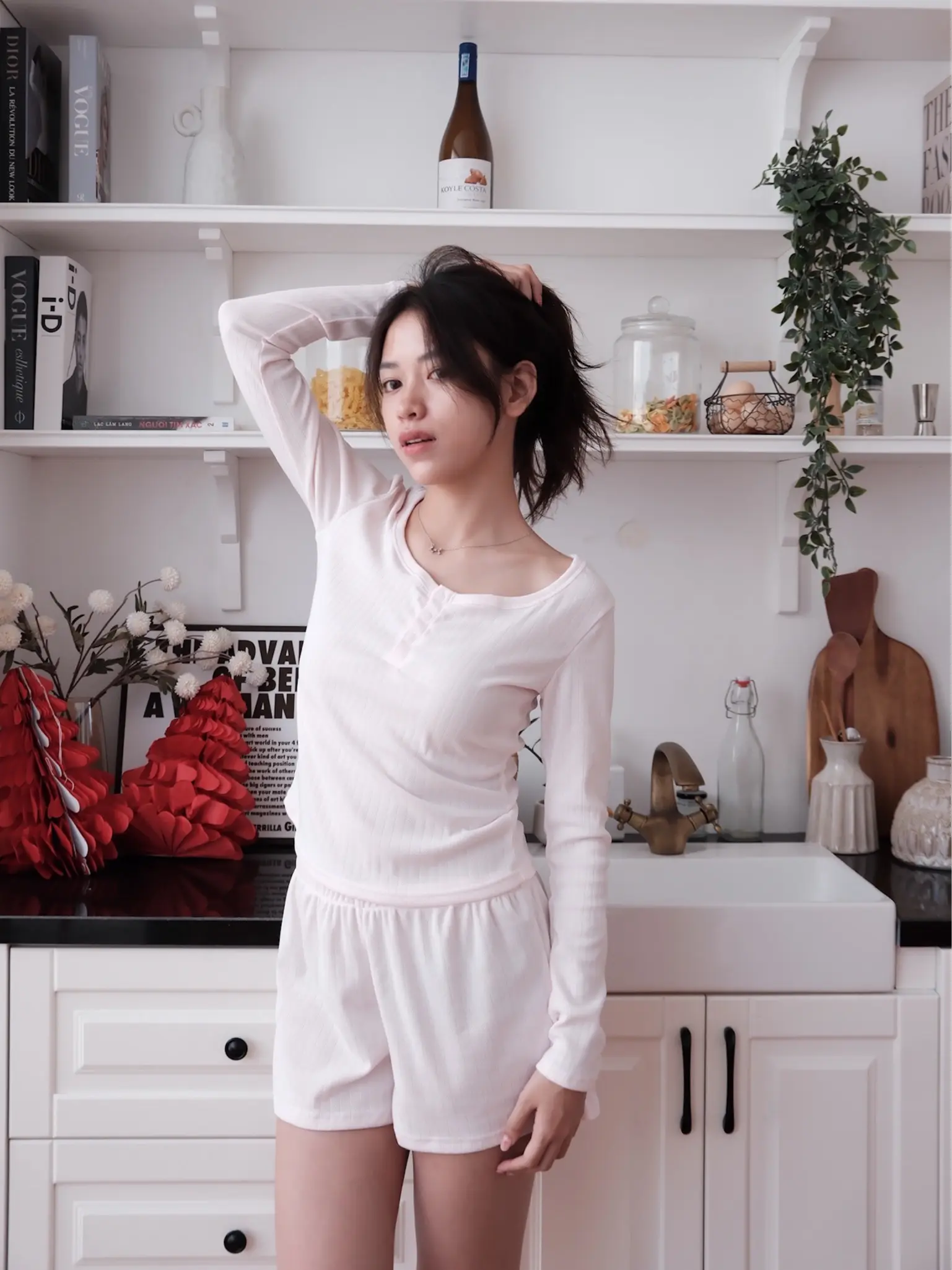 Bộ đồ ngủ cotton dài tay mềm mịn co giãn thoáng mát