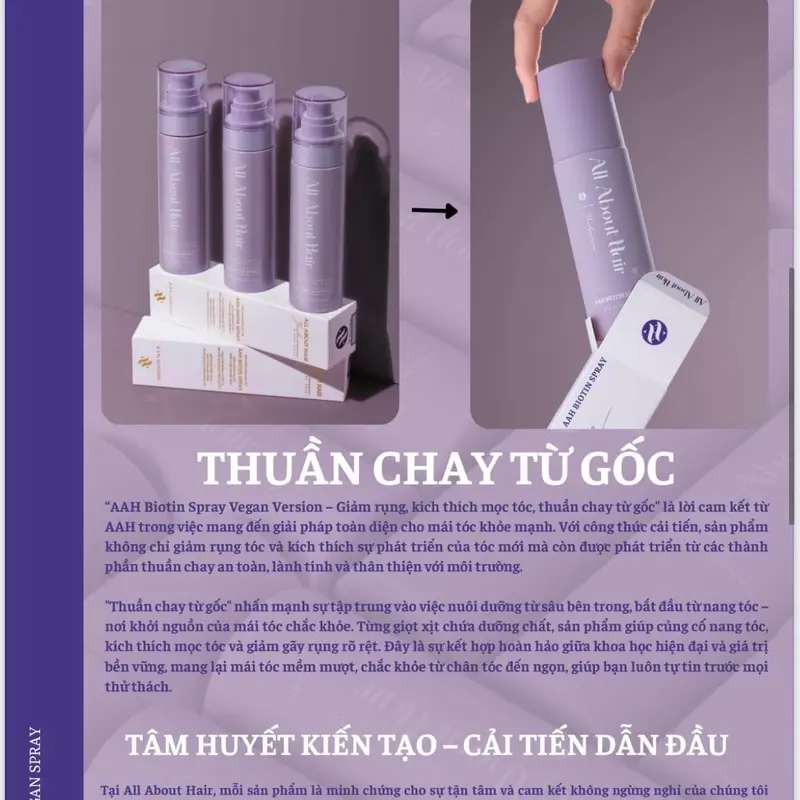 XỊT DƯỠNG BIOTIN VEGAN NEW 2025 ( KÈM QUÀ ) ALLABOUHAIR 2