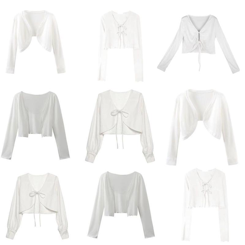 Product Introduction of Áo Cardigan Chống Nắng Mùa Hè, Có Thể Đeo Ngoài Trời, Áo Cánh Nữ, Mỏng Và Nóng Bỏng, Thích Hợp Cho Mùa Xuân Và Đầu Mùa Thu, Phong Cách Kafuu, Có Thể Được Mặc Làm Khăn Choàng 2