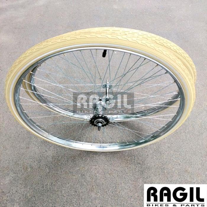 Jual WHEELSET SEPEDA 28 ONTHEL ARAYA RODA JADI DEPAN BELAKANG REM ...