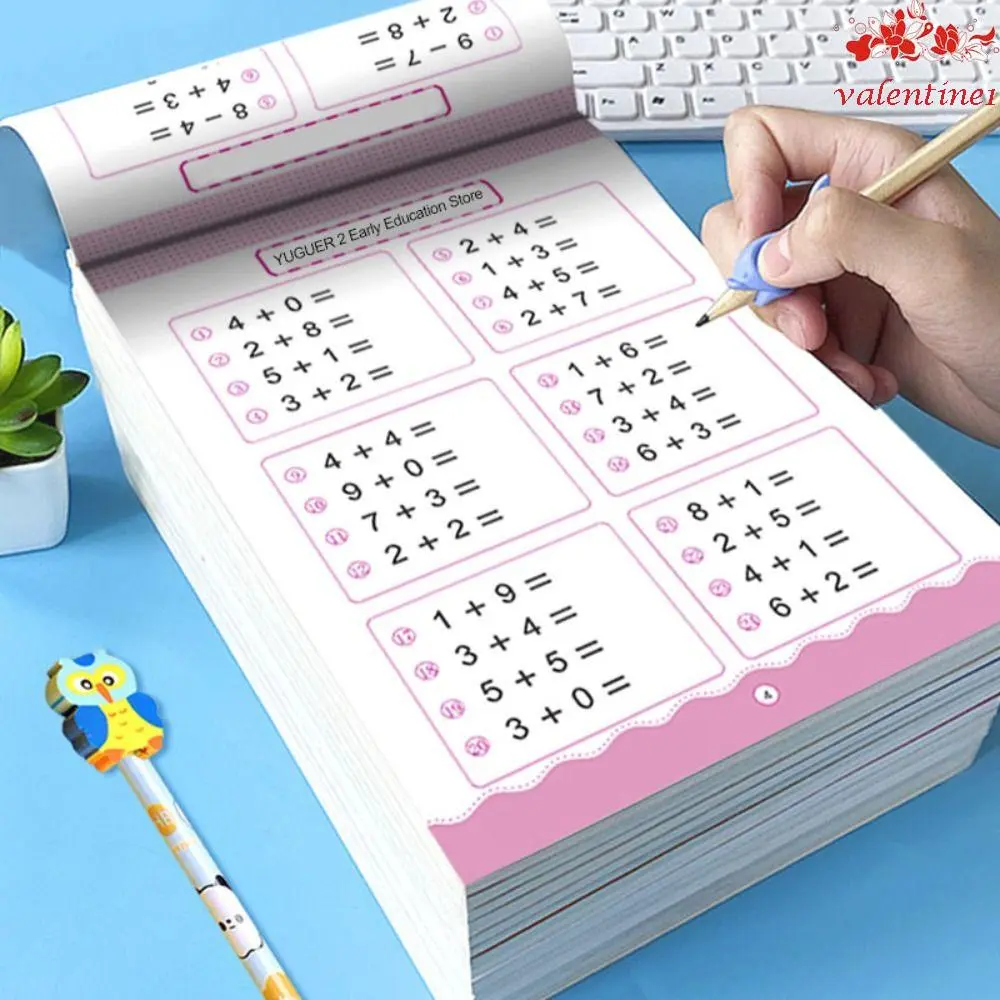 Arithmetic training book, suitable for kindergarten and primary school, learning for children in 10/20/50 / 100, quick calculation, math stationery training book