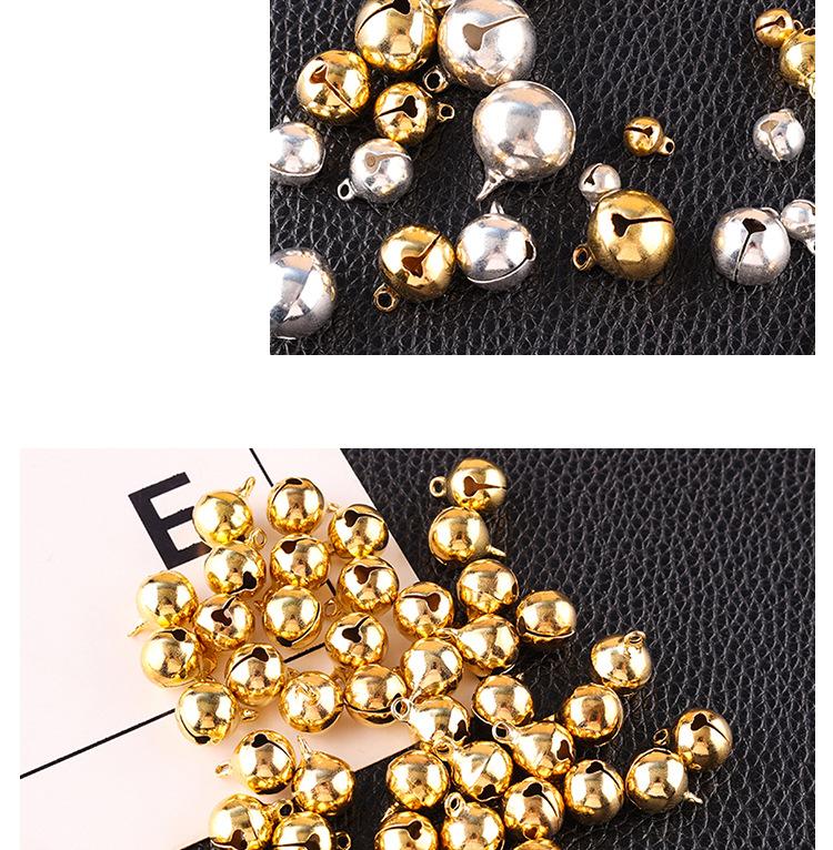 Product Introduction of Gold Silver Copper Bells DIY Pet Bell Bracelet Anklet Necklace Bracelet Pendant Ring Bell Retro Small Bell Ornament Blooming Medium Charm Keyring Elegant Mirror Keyring Charm Elegant Christmas Keyring Charm gold  frame amulet  thai tufts tufts 11