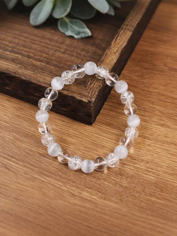 Anxiety Relief Bracelet, Stress Reduction & Calming Crystal for Mental Balance, Stone for Clear Communication & Emotional Stability, Beads Bracelets 3