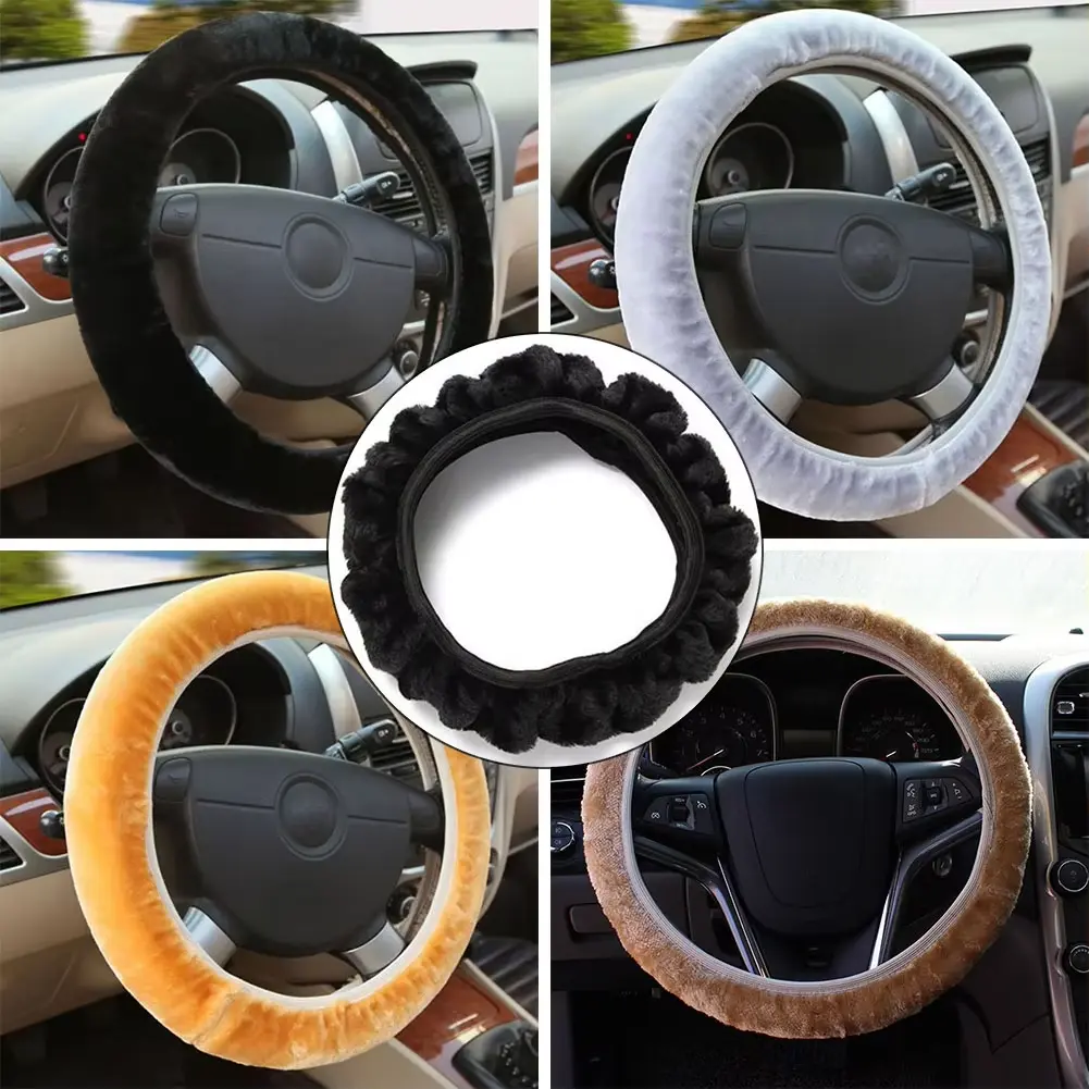Car Steering Wheel Cover Summer Soft Multi Color Auto Decoration 3pcs/set