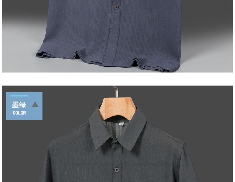 Product Introduction of Ice Silk Short Sleeve Shirt Men's Middle-Aged and Elderly Dad Summer Wear Non-Ironing Shirt Grandpa's Clothes Summer Thin Clothes for the Elderly Menswear Top 15