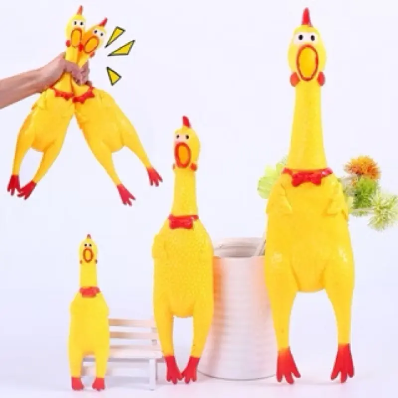 Đồ chơi con gà la hét, gà bóp kêu hài hước vui nhộn 8