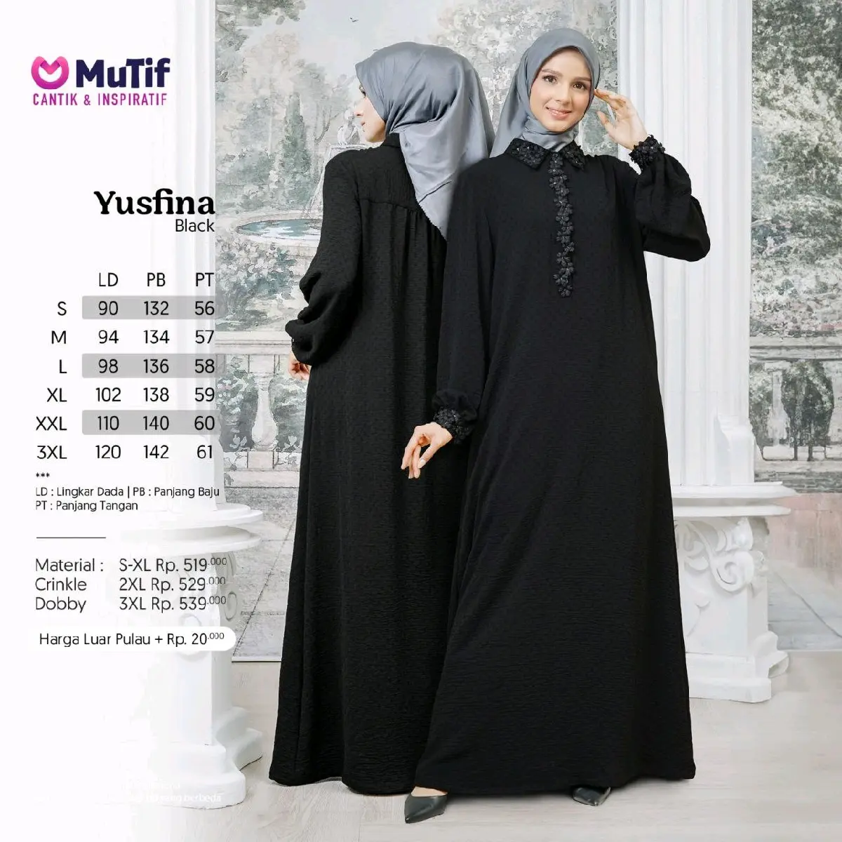 GAMIS MUTIF YUSFINA TERBARU 2024