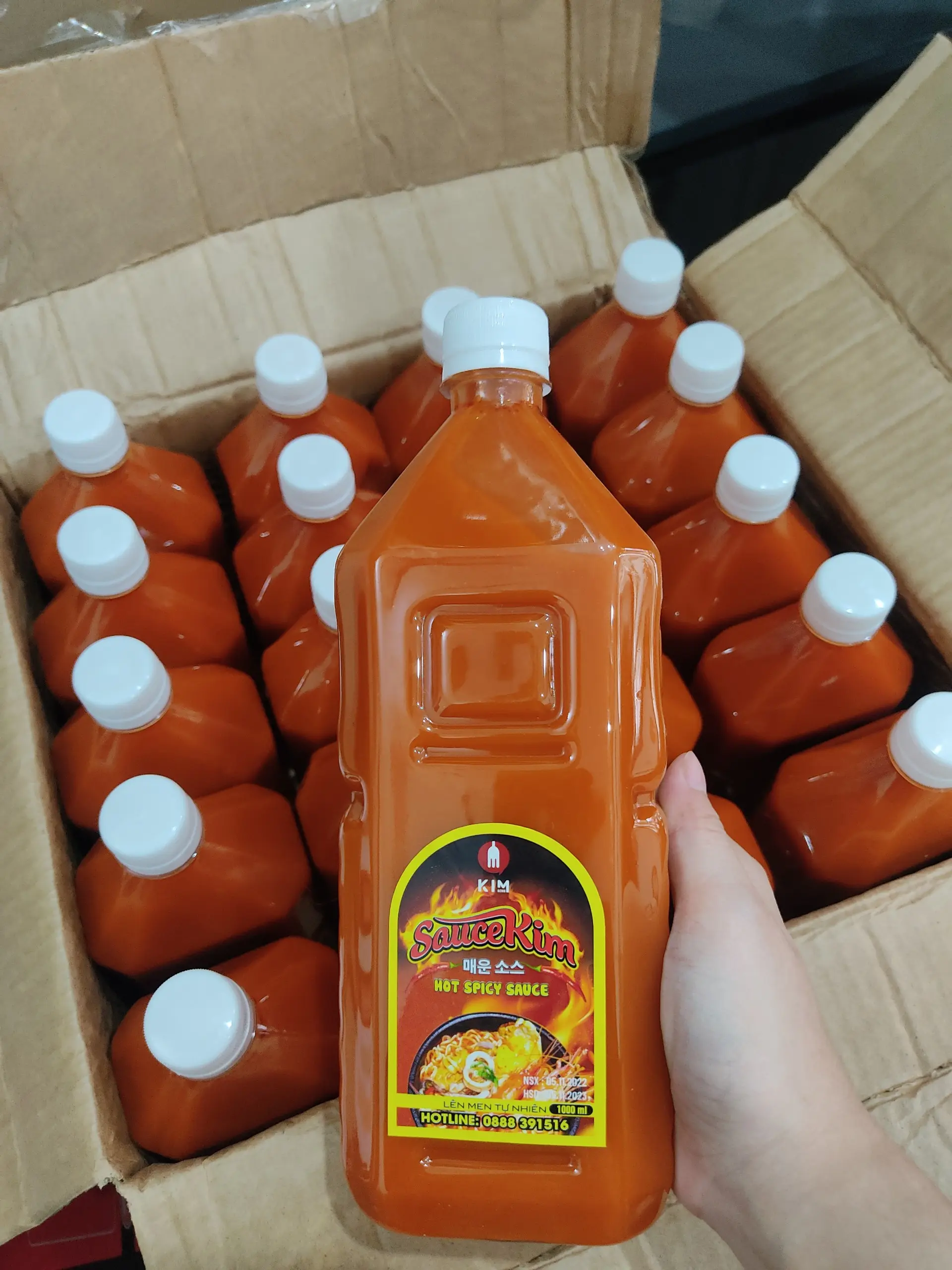 Sốt Ớt Chia Cấp Độ Dành Cho Quán Kinh Doanh Chai 1000ml