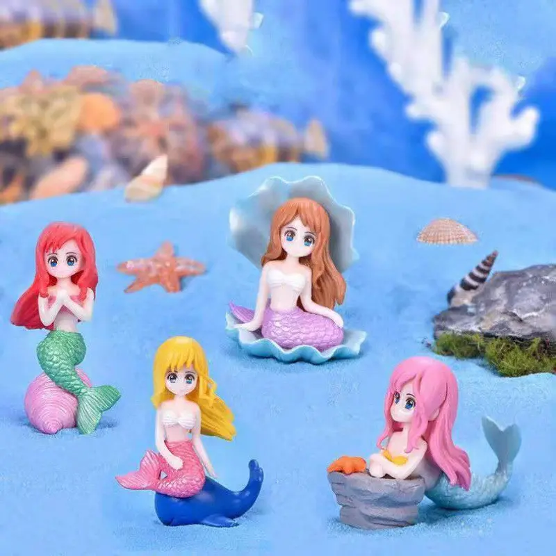 Hiasan Aquarium Kue Ulang Tahun Cake Putri Duyung Mermaid PVC