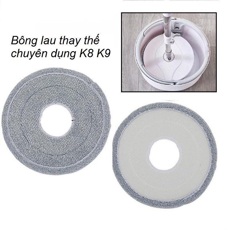 Bông Lau Thay Thế Bộ Lau Nhà K9, Bộ lau nhà tròn tách nước bẩn ,bông lau tròn…