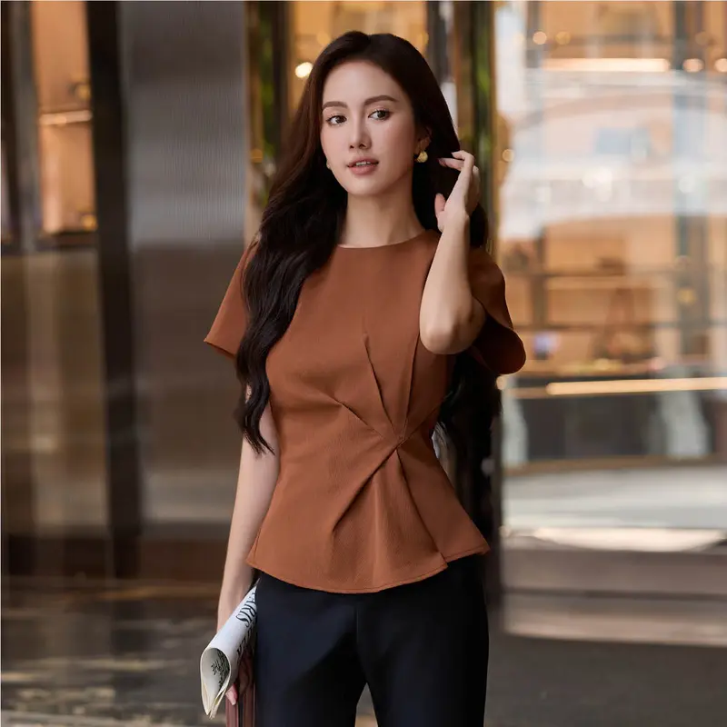 Áo peplum xếp ly eo tay bồng Maybi 1