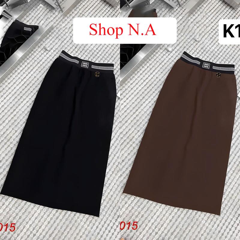  Chân Váy Nữ Umi Dáng Xuong Chữ A Bigisze Co GIãn 4 Chiều Xẻ Tà Sau . Cạp Chun 8cm Chiều dài 75cm Chân Váy Chất Vải Mềm Mịn Nữ Pant Có Túi 