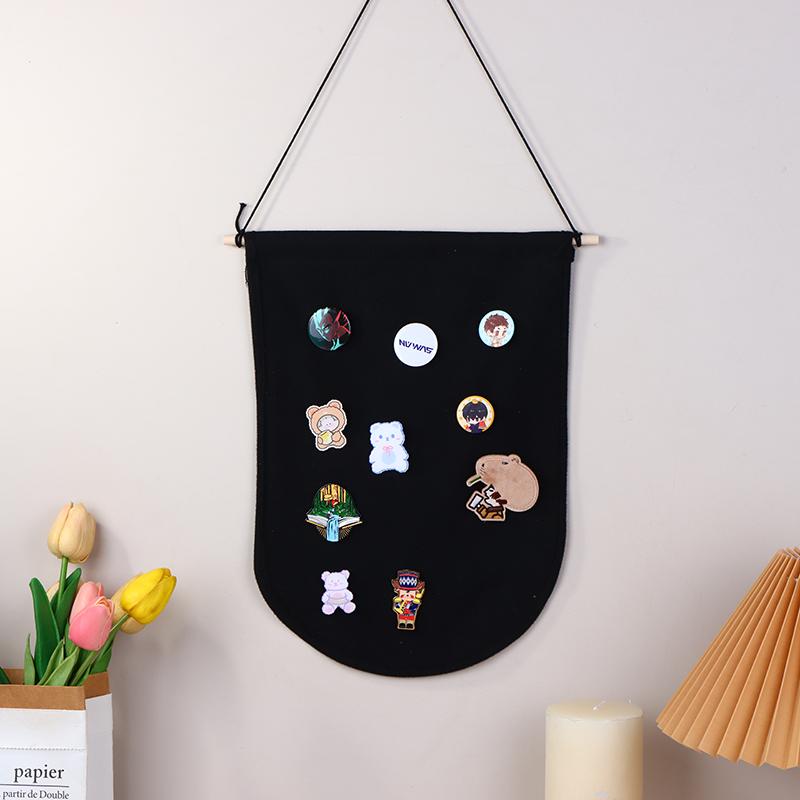Product Introduction of Badge Brooch Display Wall Hanging Pin Badge Button Storage Holder Badge Storage Display Wall Hanging Banner Flag Hanging Cloth 15