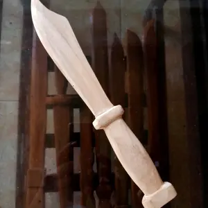 belati kayu jati biasa latihan pencak silat/miniatur belati kayu Peraga beladiri Silat - Belati