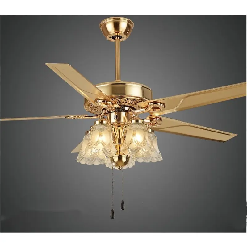 Quạt Trần 581P Cánh Đèn Chùm [ Có Dây Cáp An Toàn] Chạy 6 Cấp Độ Gió, Có 5 chao đèn, Có Điều Khiển, Động Cơ Lõi Đồng, phù hợp mọi không gian 7