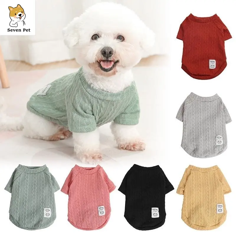 Sweater Anjing Berkait, Nipis dan Lembut, Sesuai untuk Musim Luruh dan Musim Sejuk, Pakaian Anak Anjing, Kot Kucing Lembut, Pakaian Haiwan Kesayangan