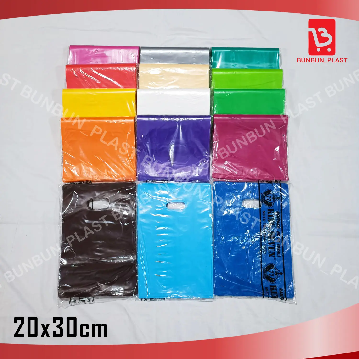 Plastik HD Pond Oval Polos 20x30/Plastik Packing Olshop/Shopping Bag Plastik - KING SEVEN