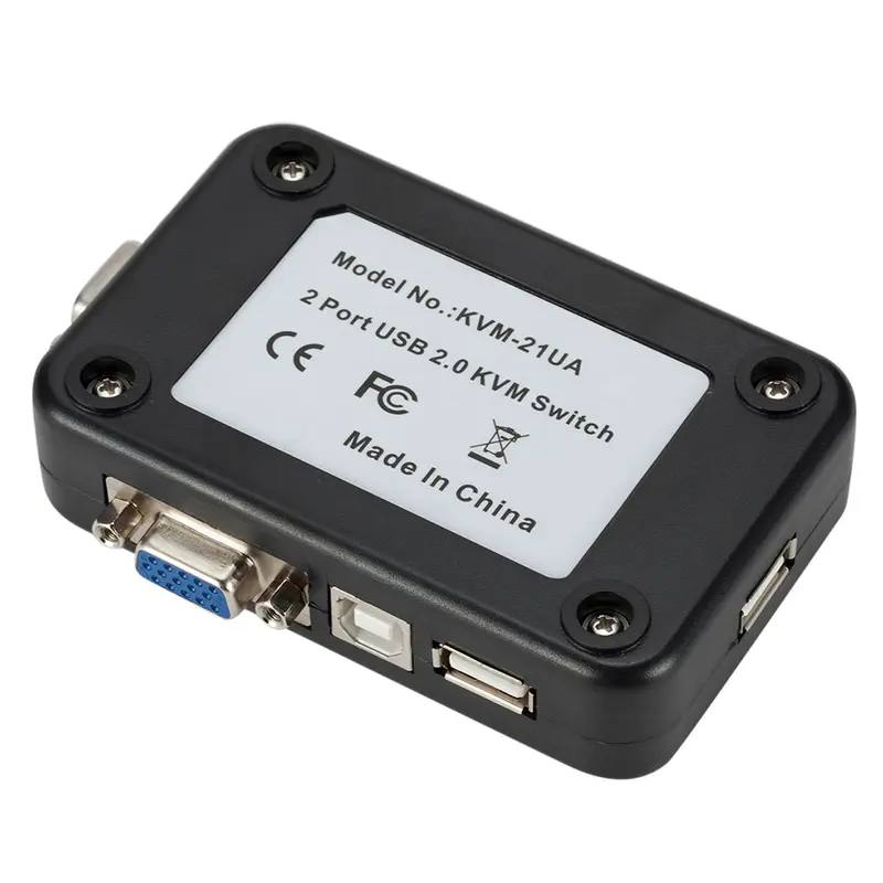 Hộp Công tắc KVM, 2 cổng USB 2.0, với chuột và bàn phím, video VGA, cho PC 2