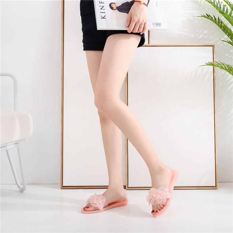 Dép Pha Lê Thạch Hoa, Hàng Mới Về, Thời Trang Hàn Quốc Mùa Hè, Trong Suốt, Dành Cho Nữ, Có Thể Đeo Ngoài Trời, Dép Chống Trượt 6