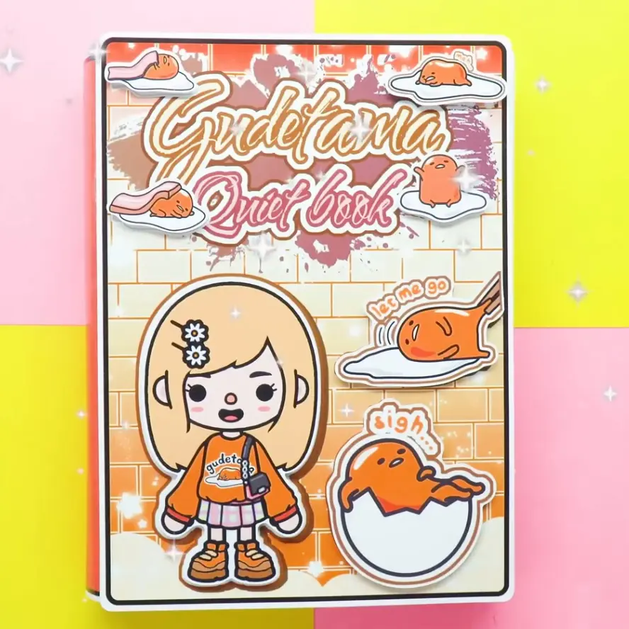 Học liệu bóc dán tocaboca gudetama house ngôi nhà công chua h29