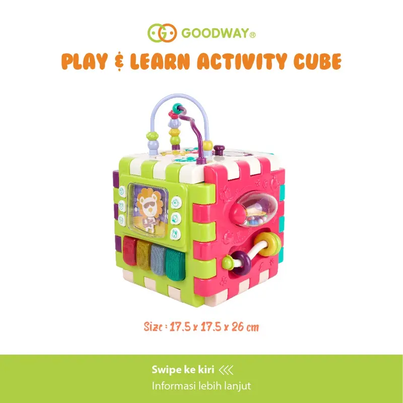 Goodway Play & Learn Activity Cube GW3850A / Busy Box / Mainan Edukasi Anak / Mainan Anak / Wisdom Box - Mainan Bayi 1