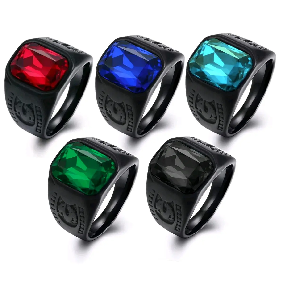 Cincin M Pria Cowok Batu Titanium