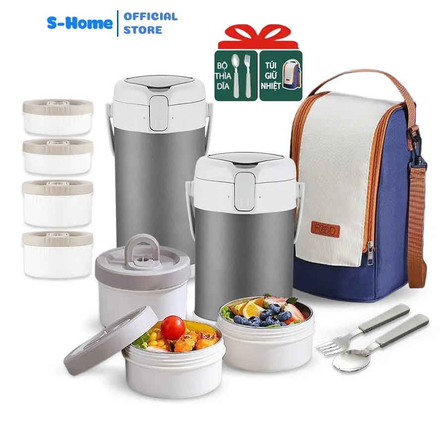 Hộp cơm giữ nhiệt cao cấp - Hộp đựng cơm văn phòng
