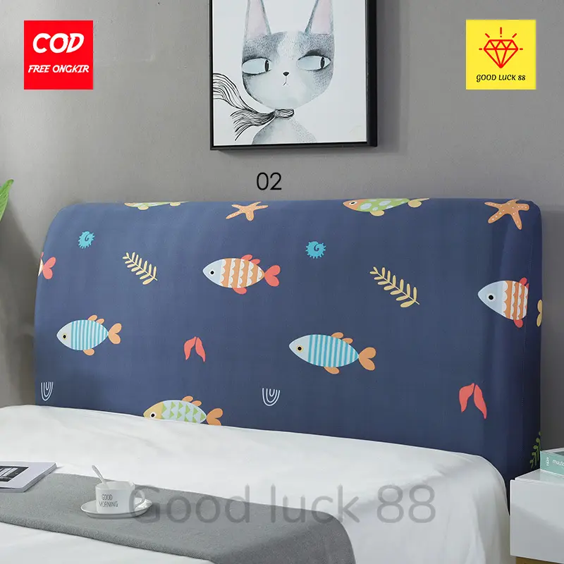 Sarung Sandaran Tempat Tidur Headboard Springbed Ukuran 120 x200 hingga 200x200 Kain Ranjang 2
