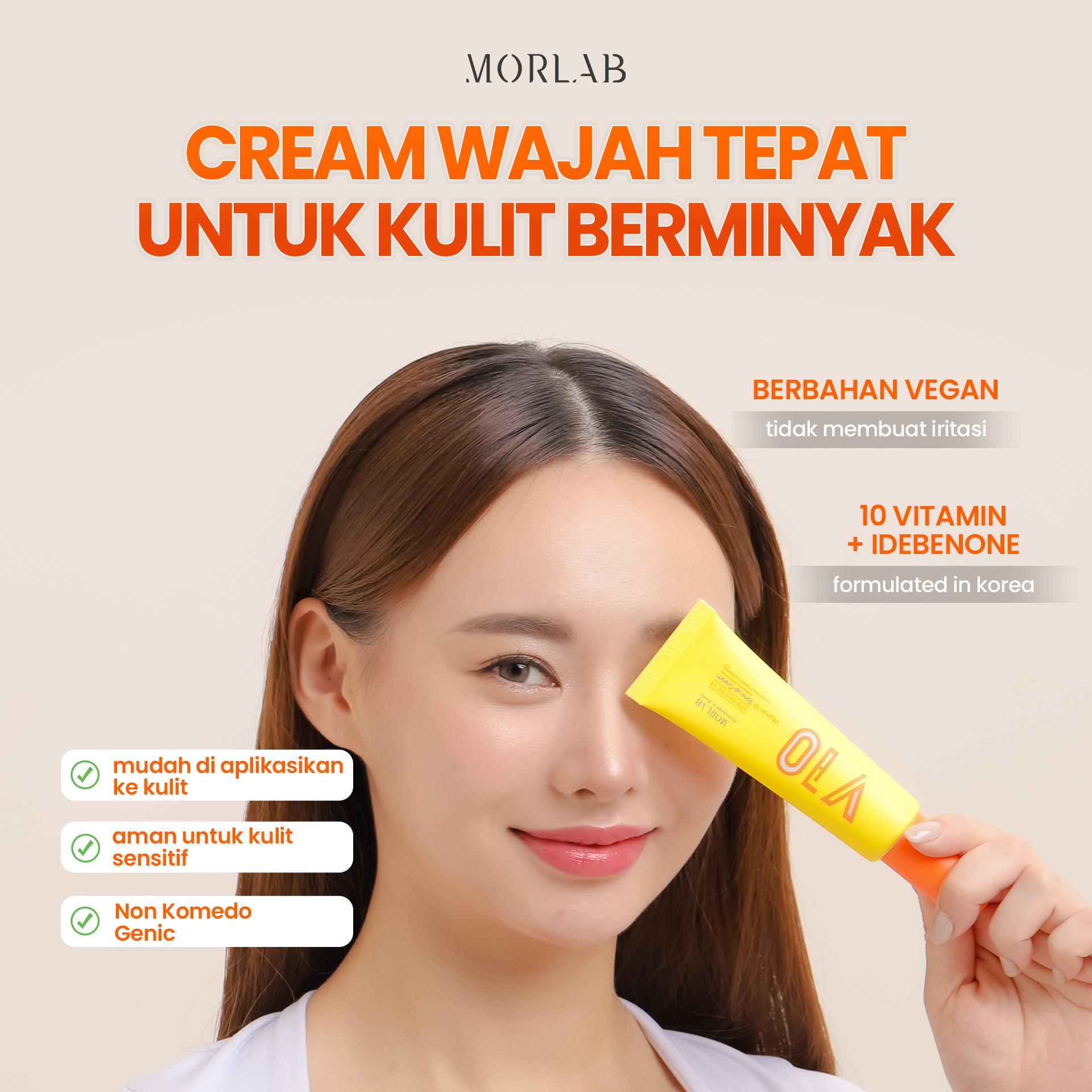 MORLAB V10 VITAMIN TONE UP CREAM WITH IDEBENONE Mencerahkan Pencerah ...