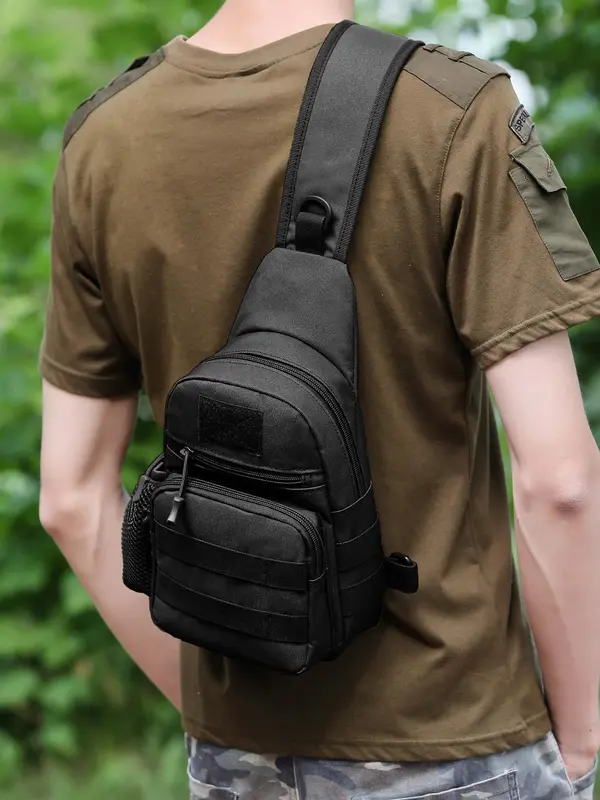 Men's Outdoor Large Capacity Multifunctional Fanny Pack, Casual Zipper Chest Bag, Sports Gym Bag for Men 4
