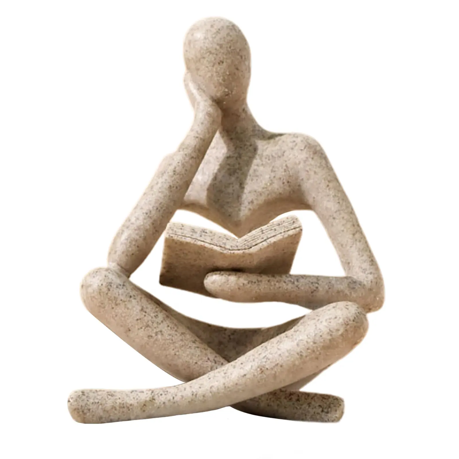 Abstract Reading Thinker Statue,  1 Count Modern Desktop Decoration, Home Decor Ornament for Living Room Office Coffee Table Desktop