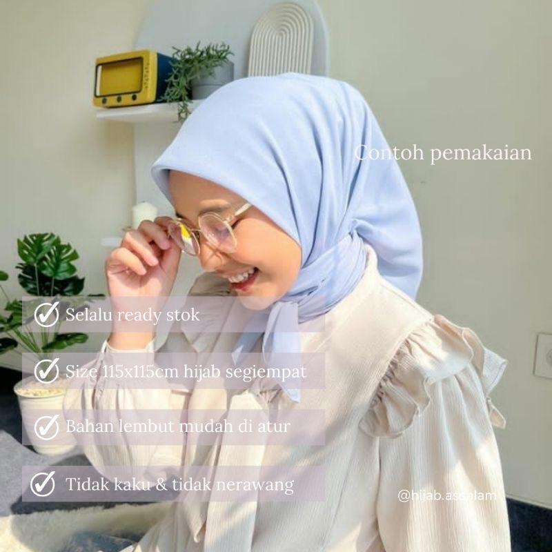 Hijab Pollycotton Hijab Square ( Dark grey, Turqouish, Baby denim, Denim, Navy ) 1