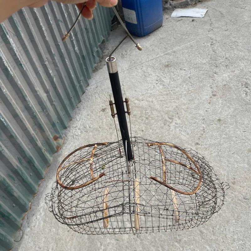 Lồng bay chim Chào Mào inox 2 cửa quấn đồng phom số 0 siêu nhạy kết hợp móc xoay 360 độ tiện lợi-phụ kiện lồng chim Huyền Trần