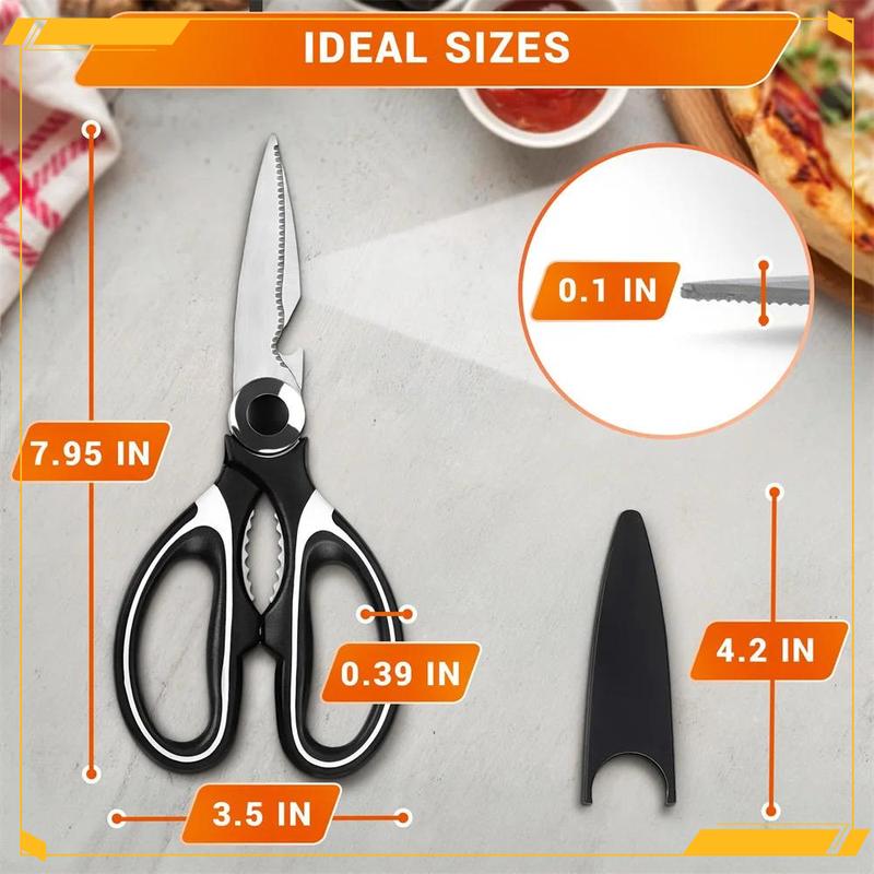 Product Introduction of Heavy Duty Kitchen Scissors Multifunctional Dishwasher Safe Meat Poultry And General Purpose Scissors Stainless Steel Utility 10