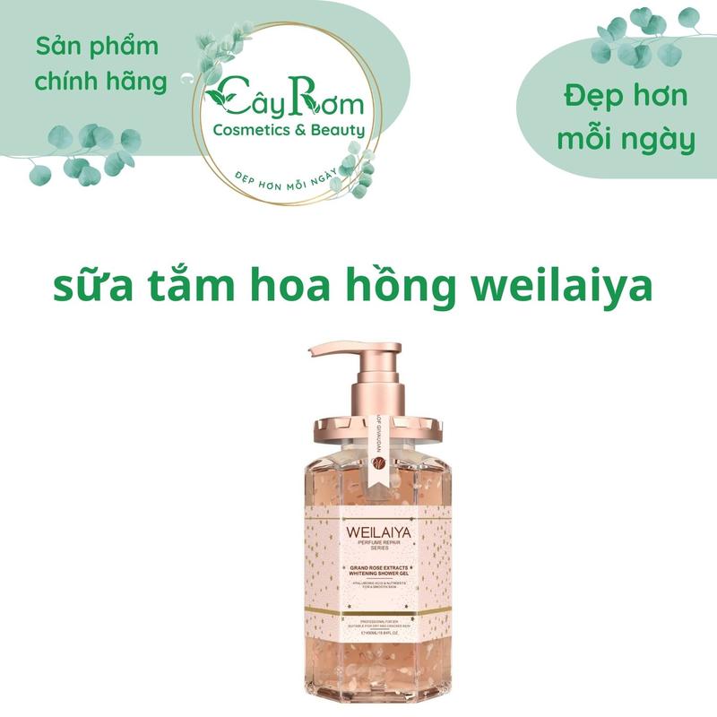 Sữa tắm hoa hồng Damask Weilaiya Grand Rose Extracts Whitening Shower Gel 450ml