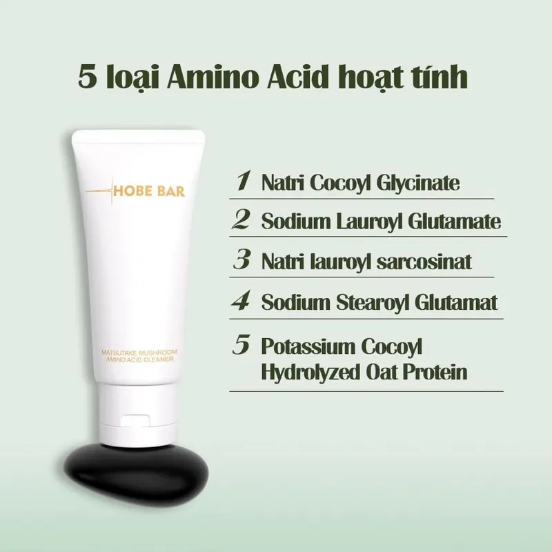 [SKINCARE] Sữa Rửa Mặt Amino Acid HOBE BAR hỗ trợ làm sạch dịu nhẹ và dưỡng ẩm da dành cho cả nam và nữ (50ml) 1