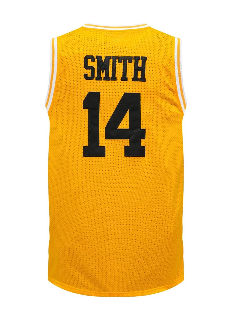 Product Introduction of Plus Size Men's Letter & Figure Patched Contrast Trim Round Neck Basketball Jersey, Loose Casual Comfortable Breathable Sleeveless Sports Top for Competition for All Seasons 6