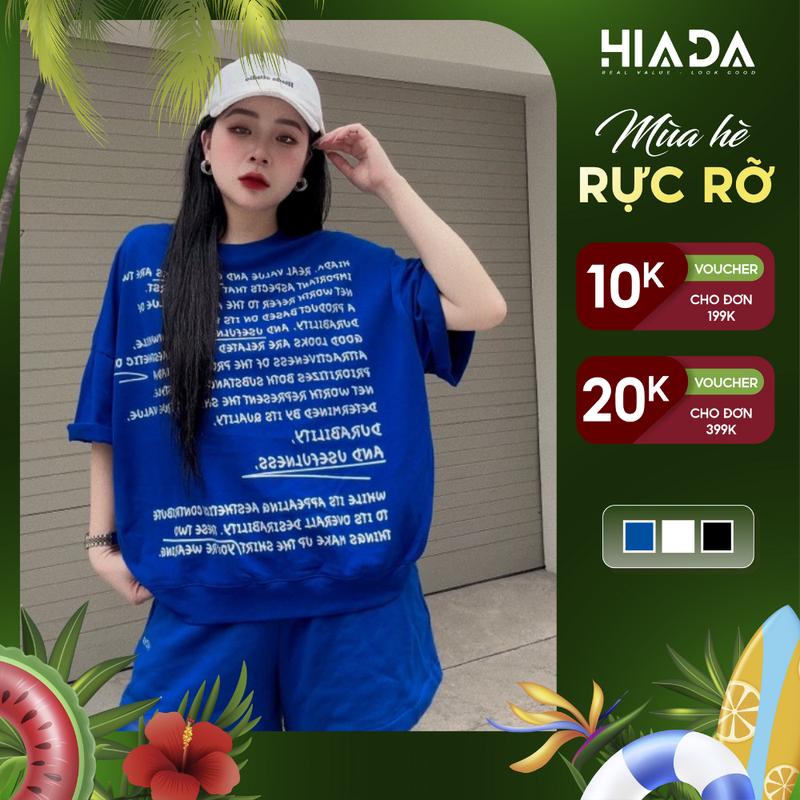Áo Thun Hiada Sweater Ngắn Tay Nam Nữ Chất Liệu Cotton [ HIADA 15 ] 2