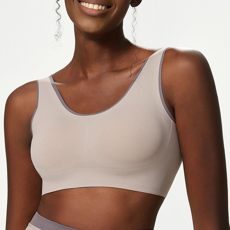 Sports Bra Women's Buckle Yoga Bra Large Size Sports Bra Seamless Yoga Bra 4