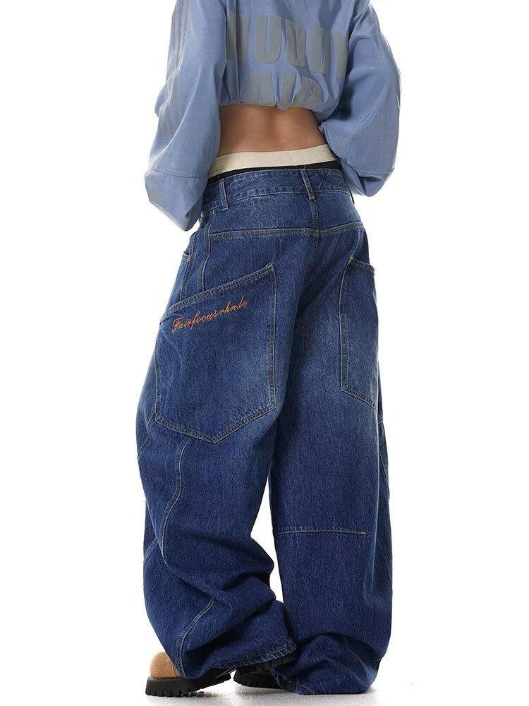 Product Introduction of Quần Dài Jean Mắm Đâm, Thiết Kế Đường Phố Cổ Điển Mỹ 23 Khối, Dáng Rộng Vừa Vặn, Ống Rộng, Quần Ống Đuôi Kéo, Dành Cho Nam Giới, Kiểu Chuối quan  grong combo  3 Menswear Pants Có Túi quần  hiphop  bigsize quần  jean  lửng  nam quần  jean  lửng  nam 6