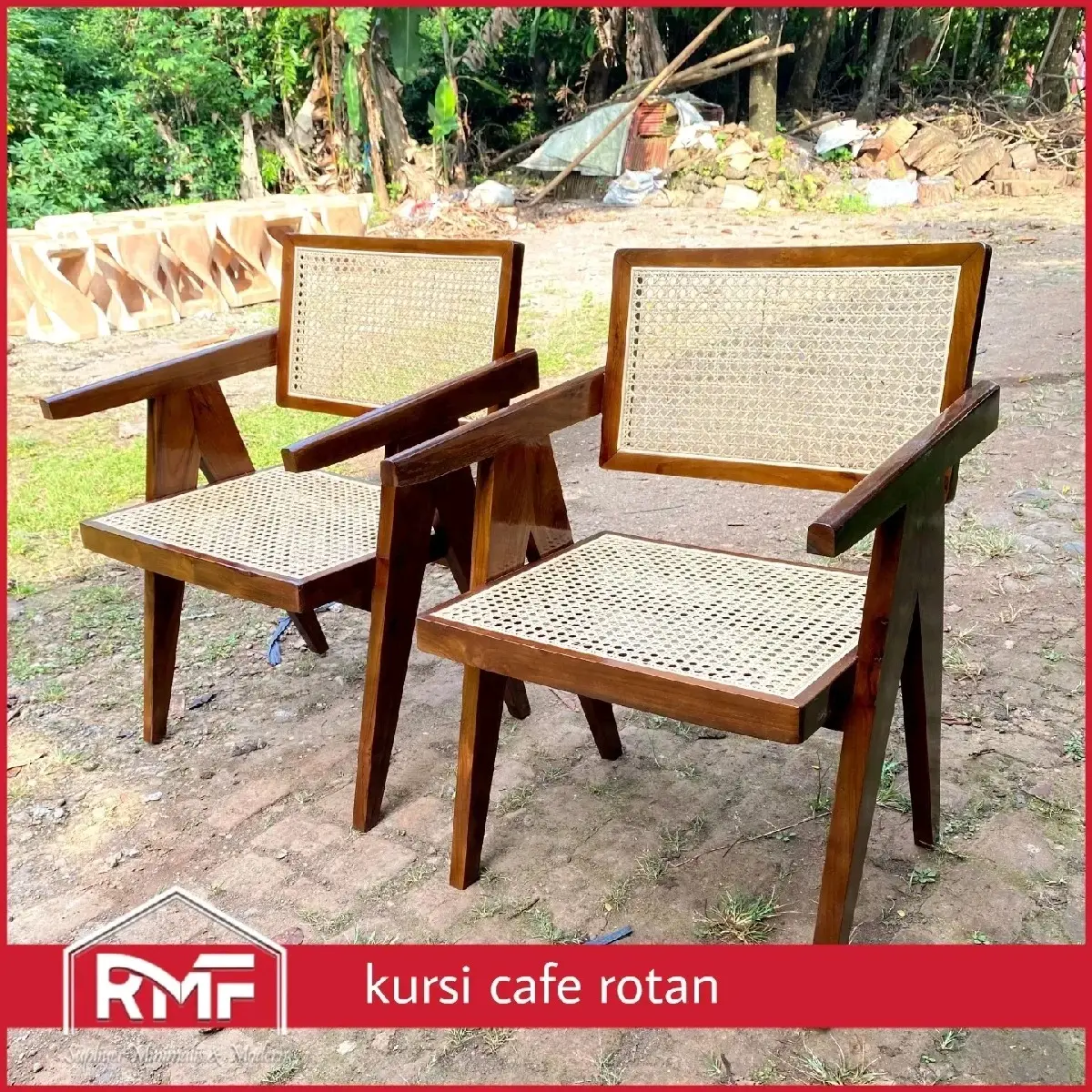 kursi cafe rotan jati kursi makan jati kursi teras jati jepara