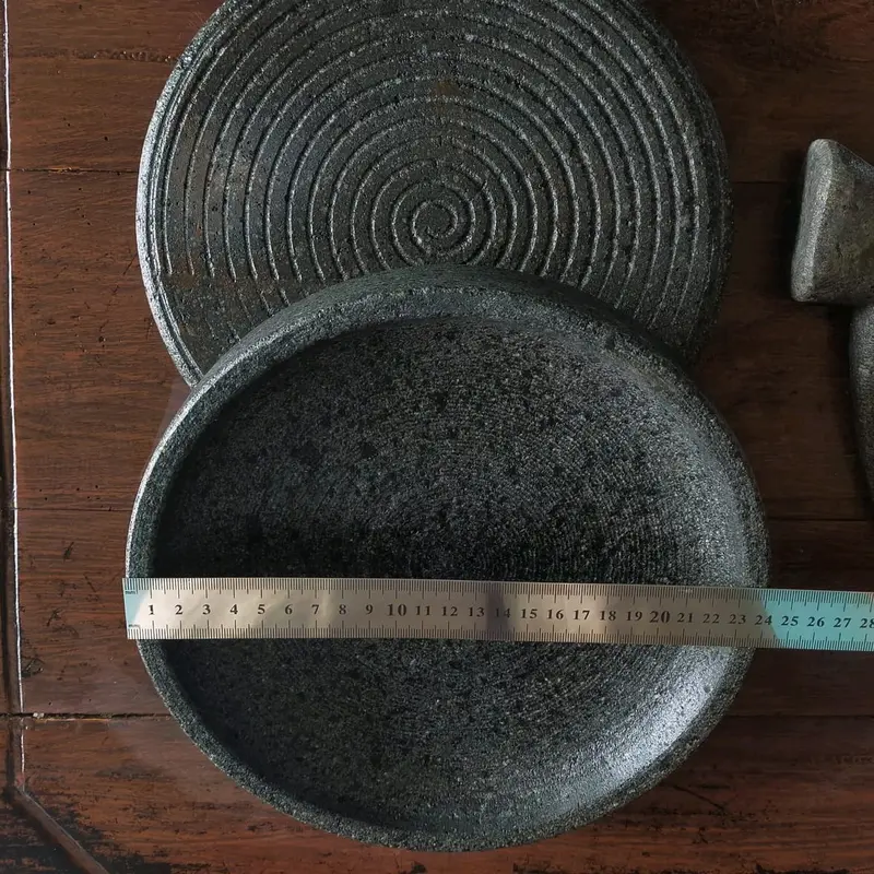 Cobek Batu Asli  24 cm free ullekan Kitchenware 1