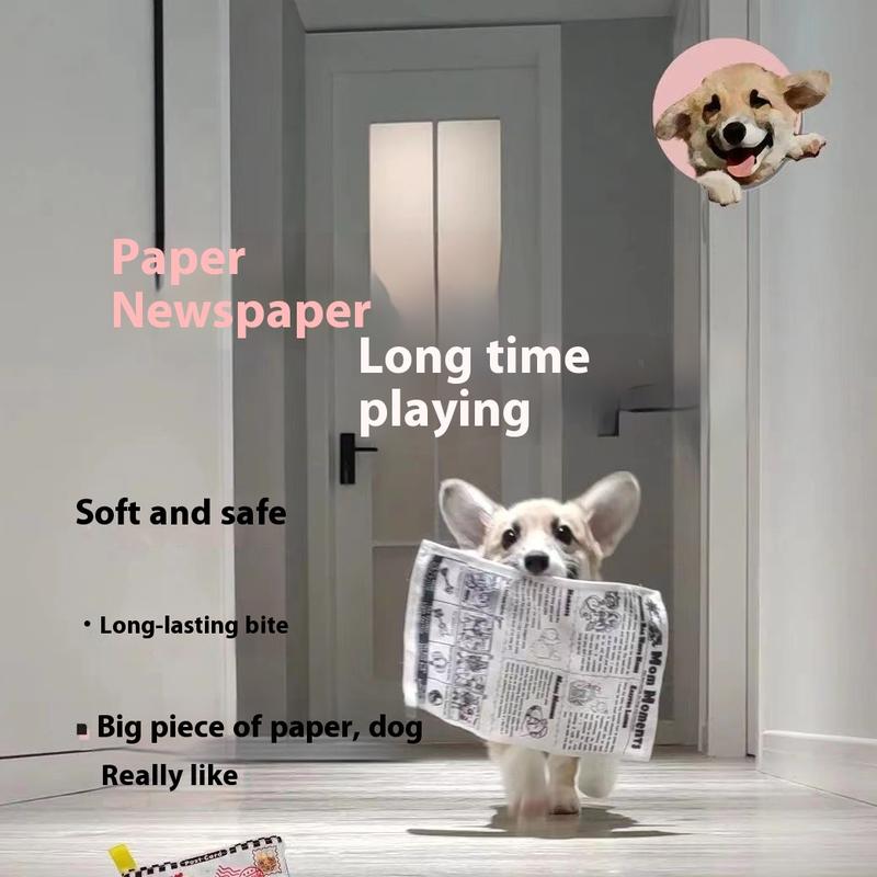 Đồ chơi cho chó có thể ăn, không mùi, có thể nhai, thiết kế báo in, thích hợp cho Corgi và chó cỡ Trung Bình cung cấp, đồ dùng cho chó 4