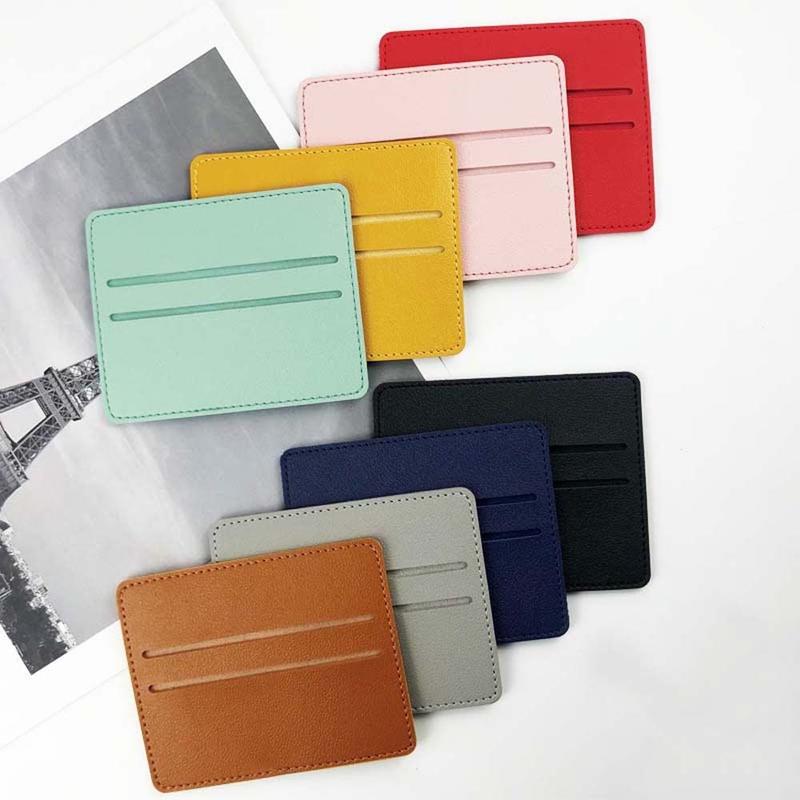 Product Introduction of Colorful Bank Card Credit ID Card PU Leather Coin Pouch Slim Card Holder Bank Card Bag Business Wallet 7