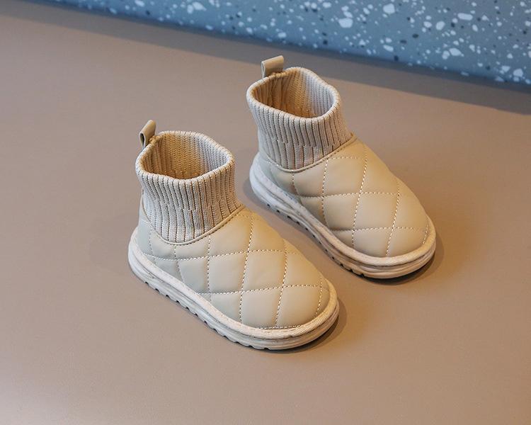 Product Introduction of Children's snow boots for winter, boys' short boots with thick fleece, girls' cotton boots, socks, big children's sports shoes 14
